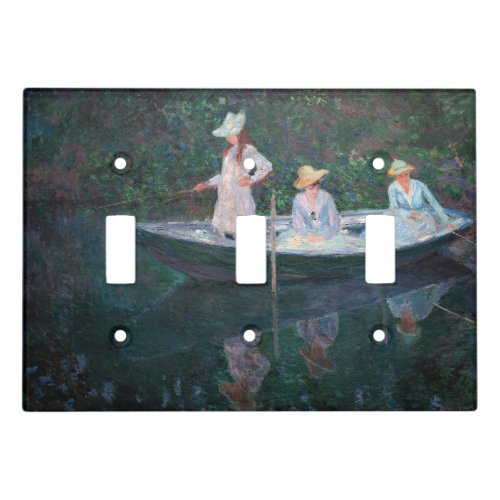 Claude Monet _ In the Norvegienne Boat at Giverny Light Switch Cover