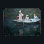 Claude Monet - In the Norvegienne Boat at Giverny Magnet<br><div class="desc">In the Norvegienne Boat at Giverny / La Barque - Claude Monet,  Oil on Canvas,  1887</div>