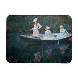 Claude Monet - In the Norvegienne Boat at Giverny Magnet