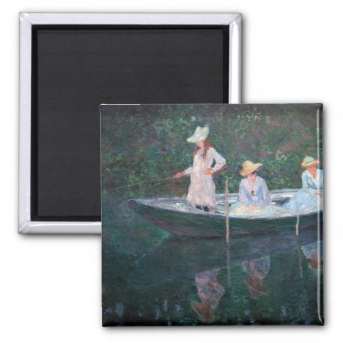 Claude Monet _ In the Norvegienne Boat at Giverny Magnet