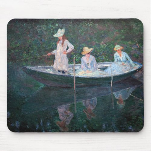 Claude Monet _ In the Norvegienne Boat at Giverny Mouse Pad