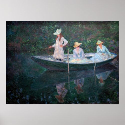 Claude Monet _ In the Norvegienne Boat at Giverny Poster