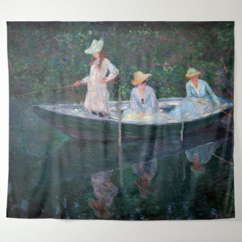 Claude Monet _ In the Norvegienne Boat at Giverny Tapestry