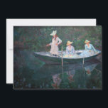 Claude Monet - In the Norvegienne Boat at Giverny Thank You Card<br><div class="desc">In the Norvegienne Boat at Giverny / La Barque - Claude Monet,  Oil on Canvas,  1887</div>