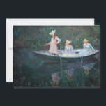 Claude Monet - In the Norvegienne Boat at Giverny Thank You Card<br><div class="desc">In the Norvegienne Boat at Giverny / La Barque - Claude Monet,  Oil on Canvas,  1887</div>