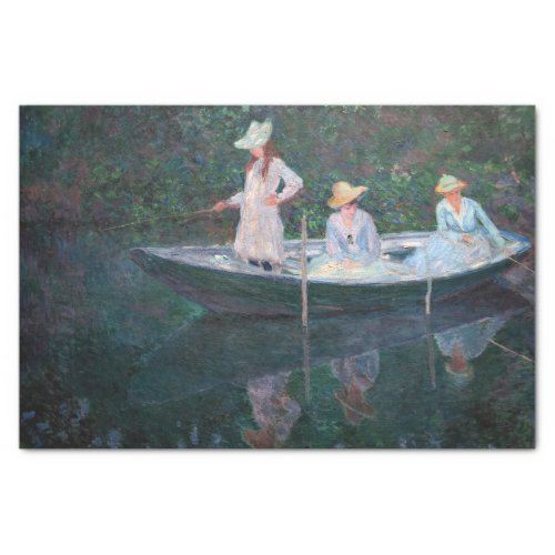 Claude Monet _ In the Norvegienne Boat at Giverny Tissue Paper
