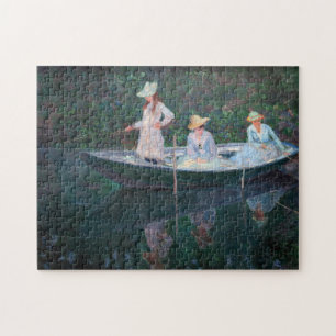 Claude Monet - In the Norwegian Boat Jigsaw Puzzle