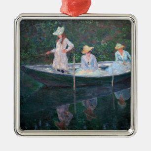 Claude Monet - In the Norwegian Boat Metal Ornament