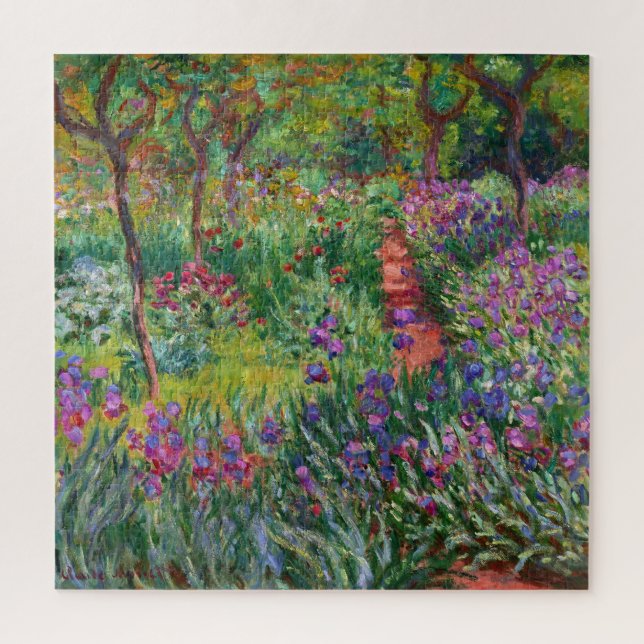 Claude Monet Iris Garden At Giverny Impressionism Jigsaw Puzzle (Vertical)