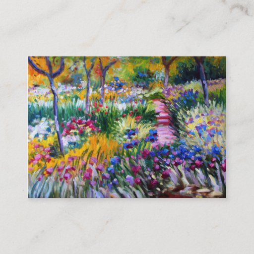 Customizable Claude Monet: Iris Garden by Giverny Business Card