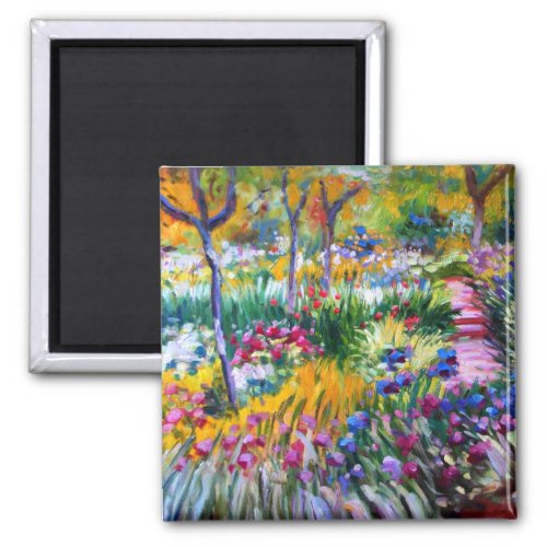Claude Monet Iris Garden by Giverny Magnet