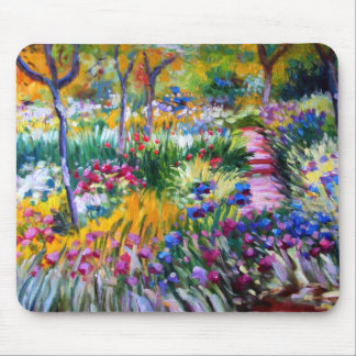Claude Monet: Iris Garden by Giverny Mouse Pad