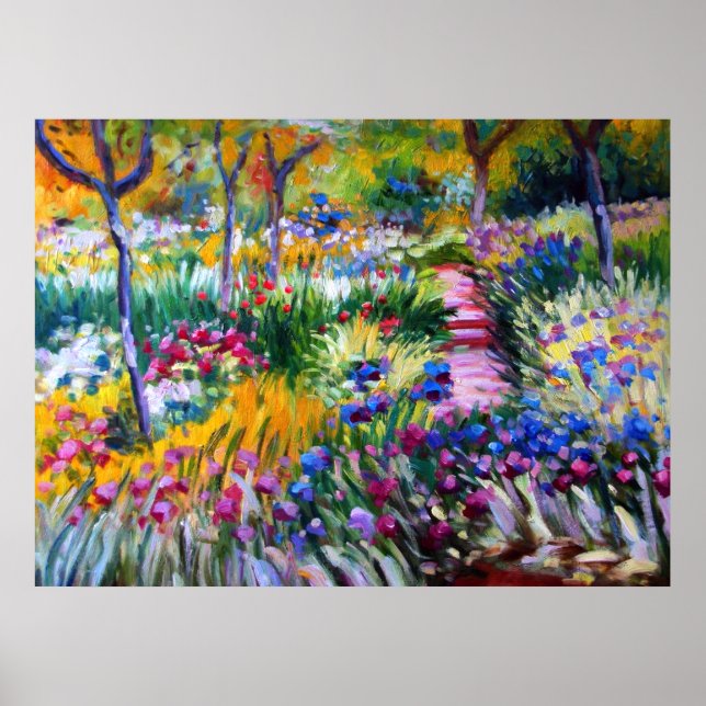 Claude Monet: Iris Garden by Giverny Poster (Front)