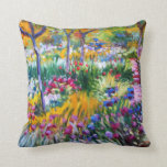 Claude Monet: Iris Garden by Giverny Throw Pillow<br><div class="desc">Another beautiful classic summer pillow,  painted by the French impressionist painter Claude Monet. On both sides different picture details are shown.</div>