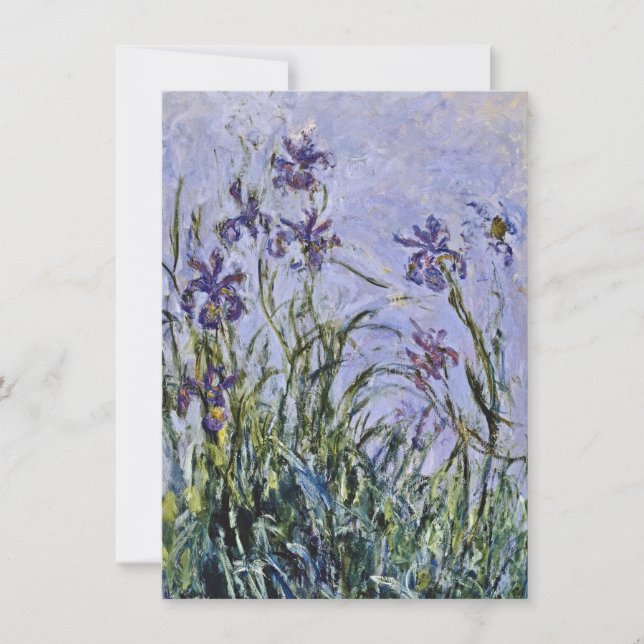Claude Monet - Iris Mauves Invitation (Front)