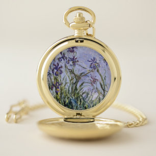 Claude Monet - Iris Mauves Pocket Watch