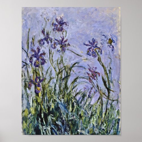 Claude Monet _ Iris Mauves Poster