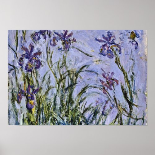 Claude Monet _ Iris Mauves Poster