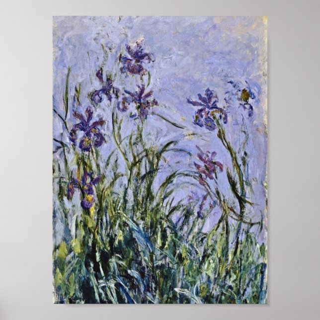 Claude Monet - Iris Mauves Poster (Front)