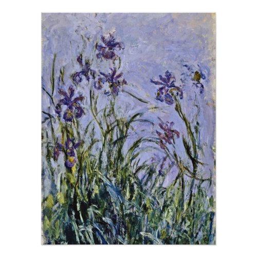Claude Monet _ Iris Mauves Poster