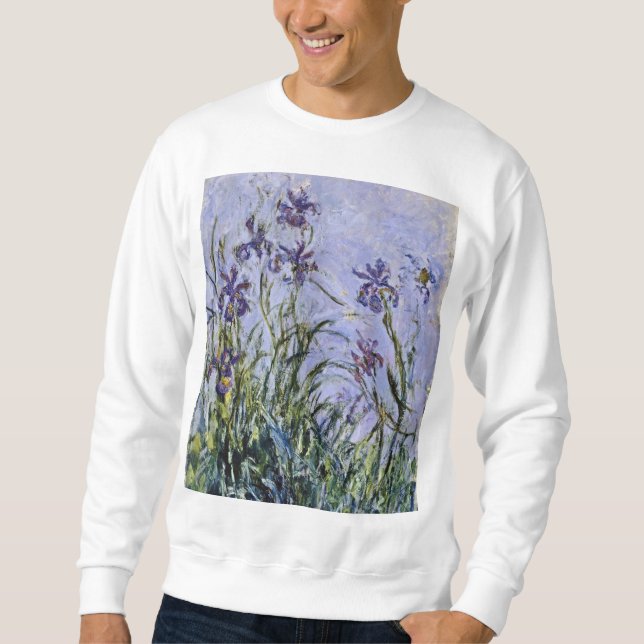 Claude Monet - Iris Mauves Sweatshirt (Front)