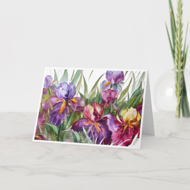 Claude Monet Irises Card (Front)