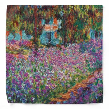 Claude Monet - Irises In Monet's Garden Fine Art Bandana by ArtLoversCafe at Zazzle