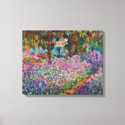 Claude Monet _ Irises in Monets Garden Fine Art Canvas Print