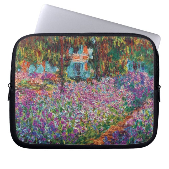 Claude Monet - Irises in Monet's Garden Fine Art Laptop Sleeve (Front)