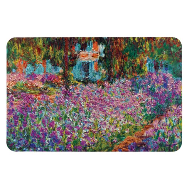 Claude Monet - Irises in Monet's Garden Fine Art Magnet (Horizontal)