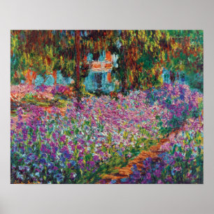 Claude Monet - Irises in Monet's Garden Fine Art Poster