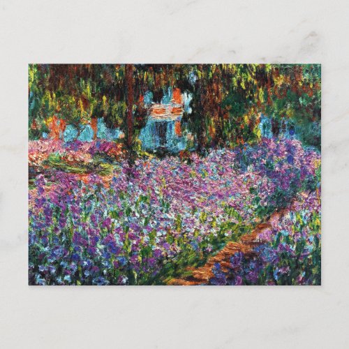 Claude Monet Irises in Monets Garden Postcard