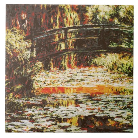 Claude Monet - Japanese Bridge And Water Lilies Tile