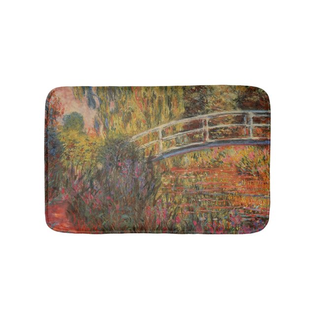 Claude Monet Japanese Bridge Giverny Art Bath Mat (Front)