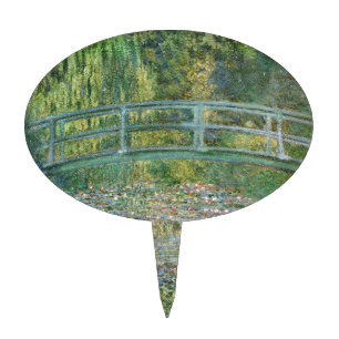 Claude Monet Japanese Bridge Water Lily Art Cake Topper