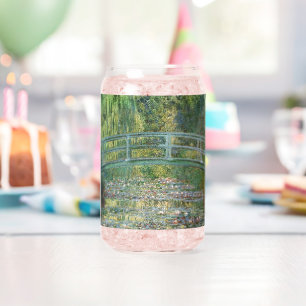 Claude Monet Japanese Bridge Water Lily Art Can Glass