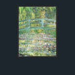 Claude Monet Japanese Bridge Water Lily Art Canvas Print<br><div class="desc">"The Water-Lily Pond" (1899) is one of the most beloved masterpieces by Claude Monet, the pioneer of French Impressionism. This iconic painting depicts the serene beauty of his private garden in Giverny. A gracefully arched Japanese wooden bridge spans a tranquil pond covered in blooming water lilies. Monet masterfully uses a...</div>