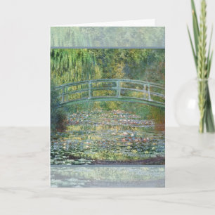Claude Monet Japanese Bridge Water Lily Art Card