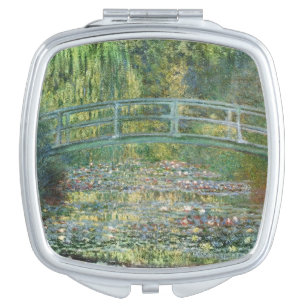 Claude Monet Japanese Bridge Water Lily Art Compact Mirror