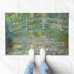 Claude Monet Japanese Bridge Water Lily Art Doormat
