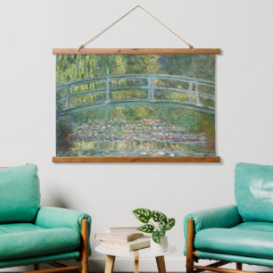 Claude Monet Japanese Bridge Water Lily Art Hanging Tapestry