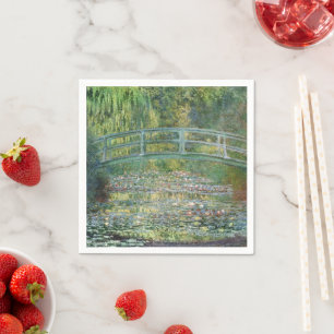 Claude Monet Japanese Bridge Water Lily Art Napkins