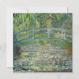 Claude Monet Japanese Bridge Water Lily Art Note Card
