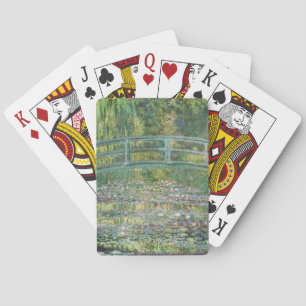 Claude Monet Japanese Bridge Water Lily Art Poker Cards