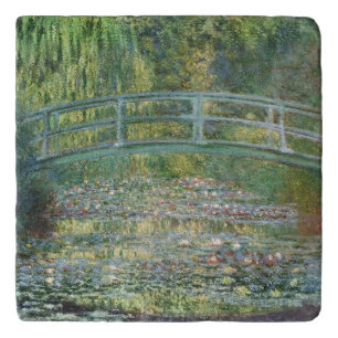 Claude Monet Japanese Bridge Water Lily Art Trivet
