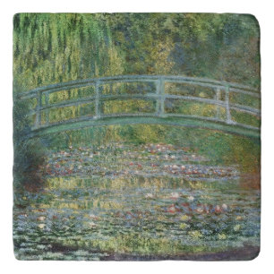 Claude Monet Japanese Bridge Water Lily Art Trivet