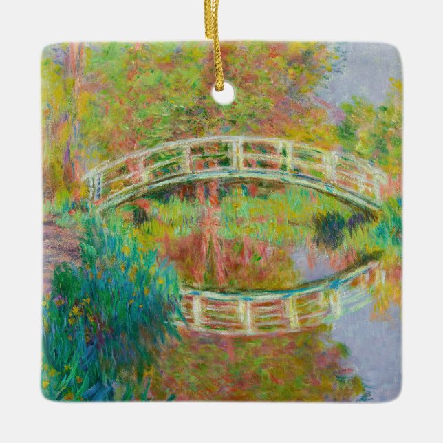 Claude Monet - Japanese Footbridge, Giverny Ceramic Ornament (Front)