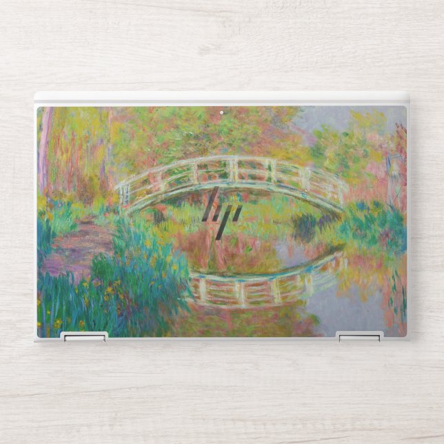 Claude Monet - Japanese Footbridge, Giverny HP Laptop Skin (Front)