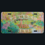 Claude Monet - Japanese Footbridge, Giverny License Plate<br><div class="desc">Japanese Footbridge,  Giverny (Le Pont japonais,  Giverny) - Claude Monet,  Oil on Canvas,  1895</div>