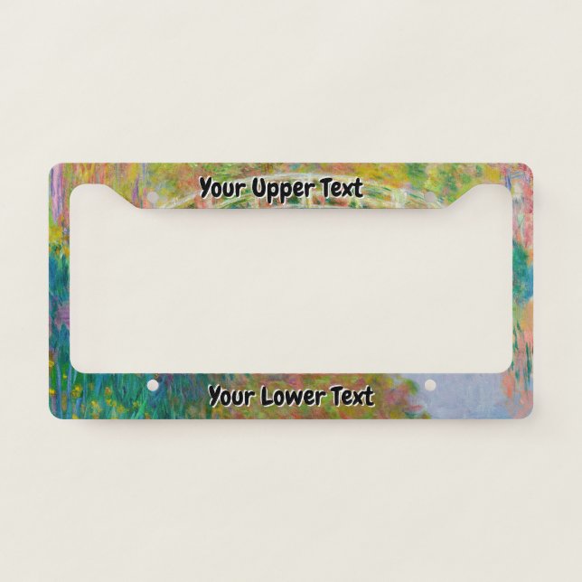 Claude Monet - Japanese Footbridge, Giverny License Plate Frame (Front)